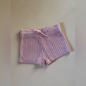 Millk Pink Sprinkle Chunky Knit Shorts size 8